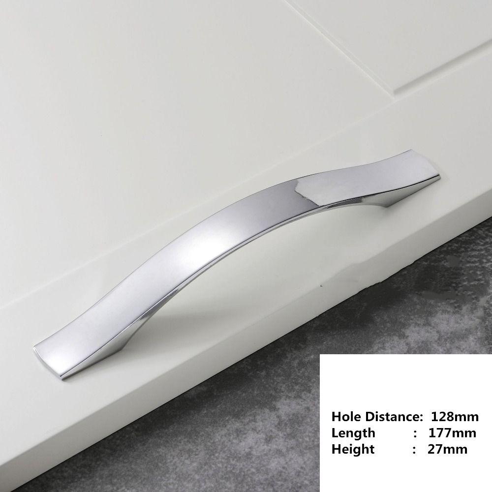 Modern Kitchen Drawer Cabinet Brushed Silver Furniture Hardware  Home Improvement