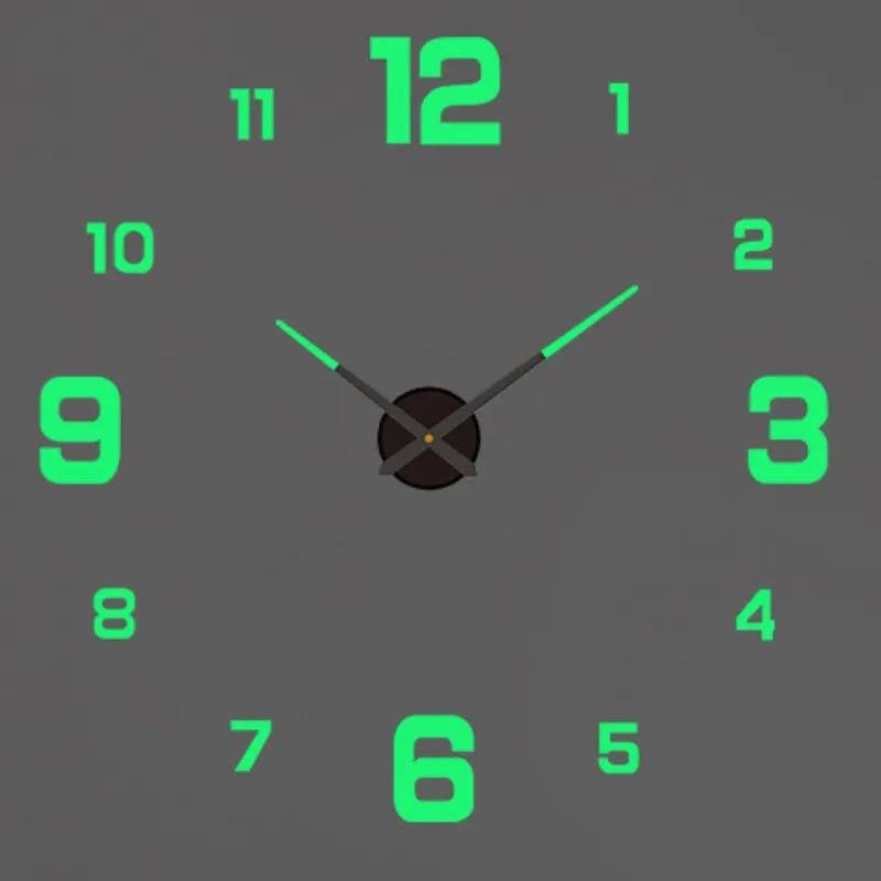 2D/3D Large Roman Numeral Acrylic Mirror Wall Clock Sticker Fashion DIY Quartz Clocks Watch Home Decoration Living Room Stickers