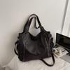 Faux Leather Tote Bag with Dual Zipper Pockets Adjustable Shoulder Strap Women's Everyday Fashion Handbag