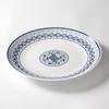 Melamine Blue & White Porcelain Deep Serving Plate
