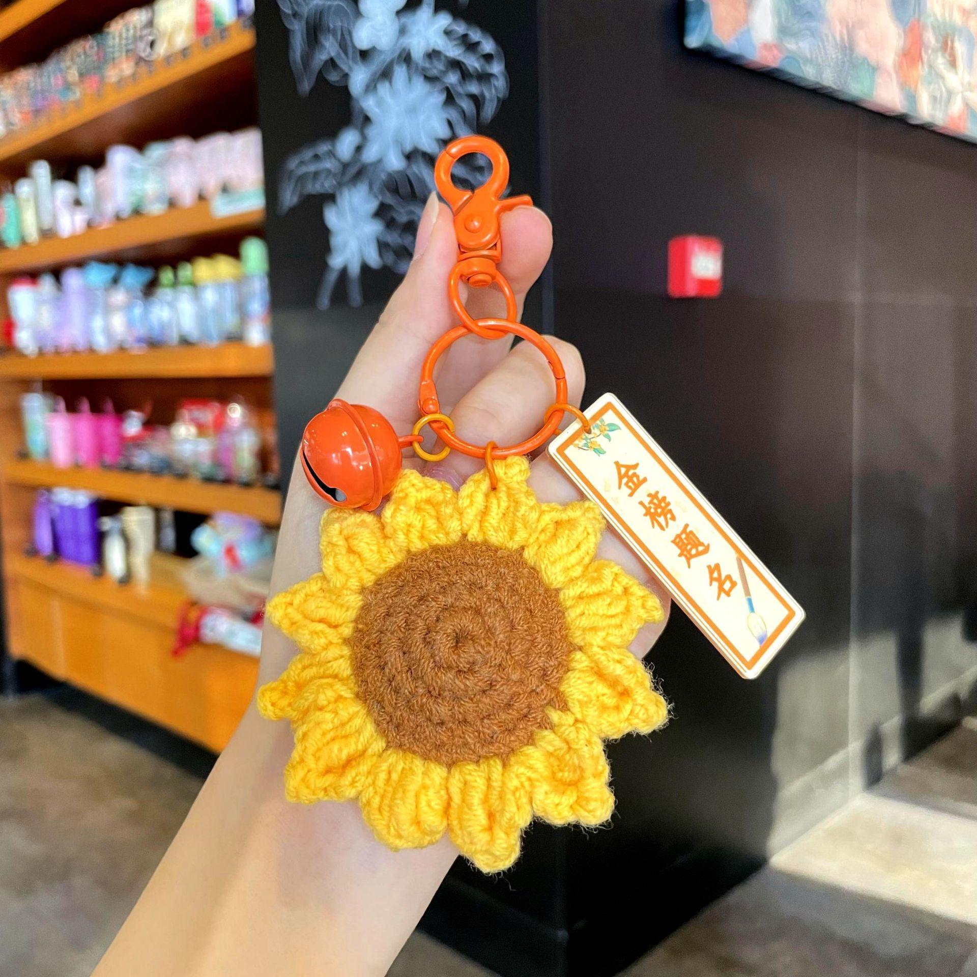 Good Things Happen Wool Pendant Creative Weaving Car Keychain Exquisite Good Persimmon Happen Bag Small Pendant