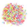 500Pcs Spacer Beads Colored Letter Plastic Hair Band Pendant Perforated Bead DIY Accessories