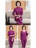 Women's Plus Size Cotton Warm Long Johns Set - Autumn Grandma Style