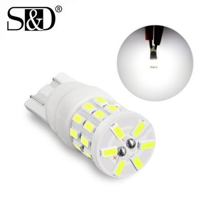 1 Stück Keramik T10 W5W 194 168 LED-Birne 3014 30SMD Auto-Lese-Kennzeichenleuchte Markierungslampe Keilseitenbirne Autobeleuchtung 6000 K Weiß 12 V