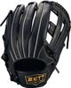 ZETT Soft Steer Baseball Black Size 6 Glove, All-Around, Left-Handed Throw, (1900), (BRGB35540F)