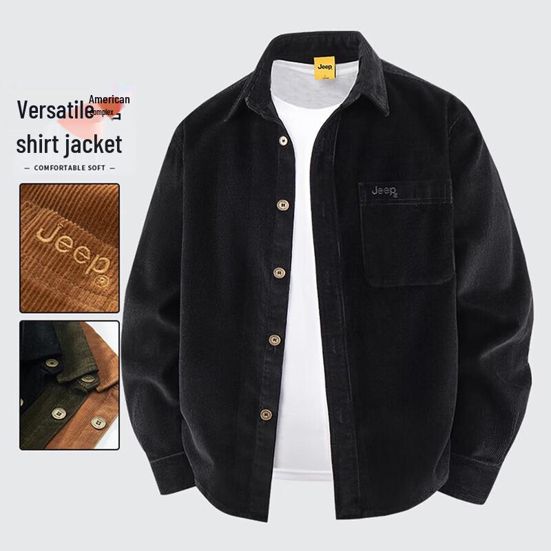 JEEP Men s Casual Long Sleeve Polo Shirt M