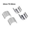 Sturdy Durable Spacers Mount Riser Clamp Silver Handlebar Motorcycle Motorcycle Accessories 1-1/8" 22 Mm To 28mm