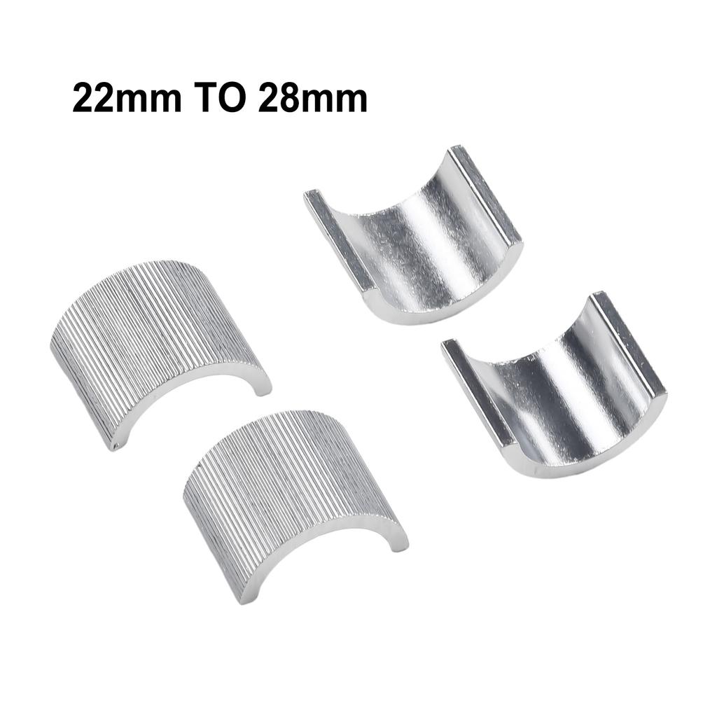Sturdy Durable Spacers Mount Riser Clamp Silver Handlebar Motorcycle Motorcycle Accessories 1-1/8" 22 Mm To 28mm
