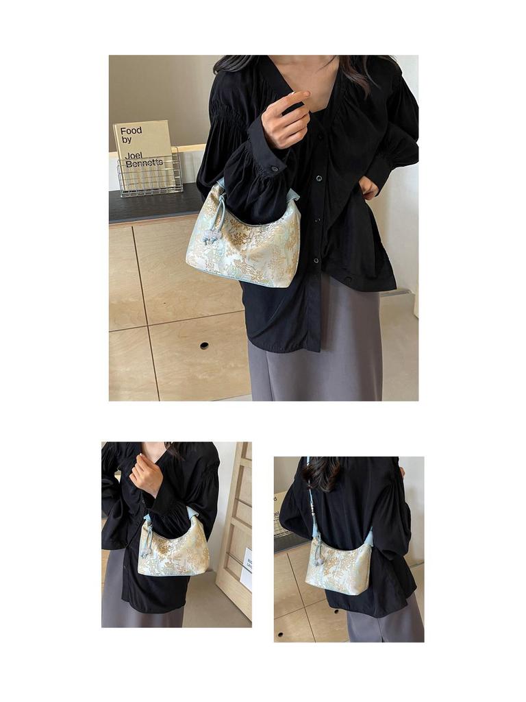 2025 Women's High-End Chinese Style Embroidered Crossbody Dumpling Bag