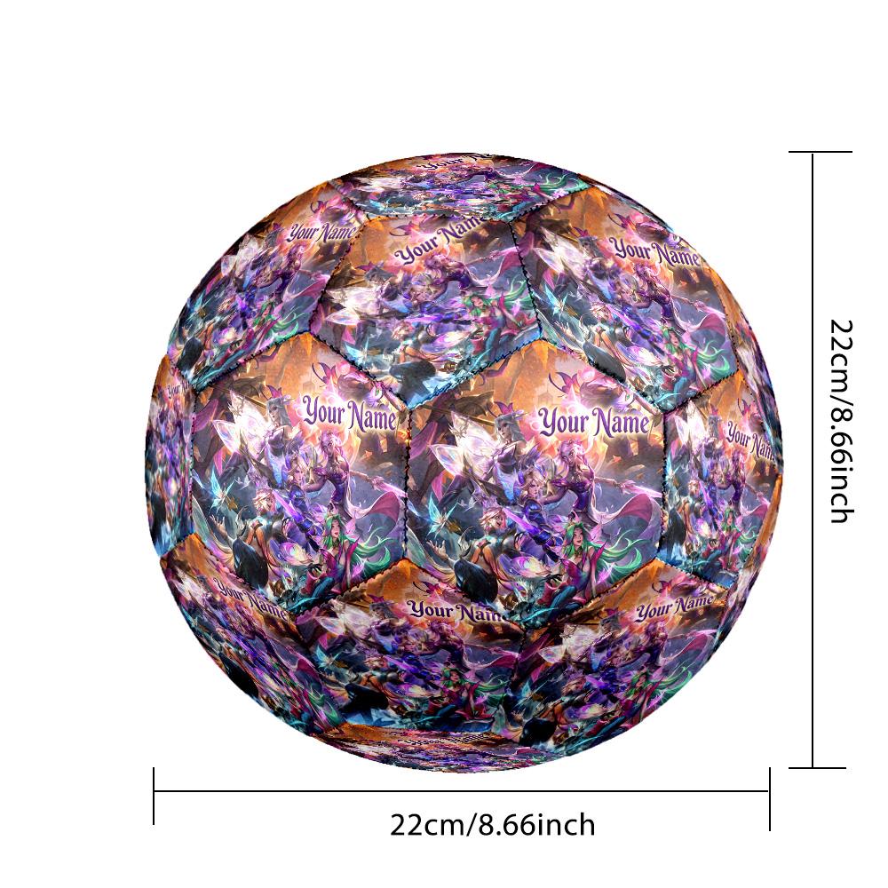 Custom Text Size 5 Soccer Ball, Standard Match Football For OutdoorLeague of Legends