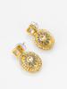Gold-Plated White Stone-Studded & Beaded Handcrafted Jewellery Set