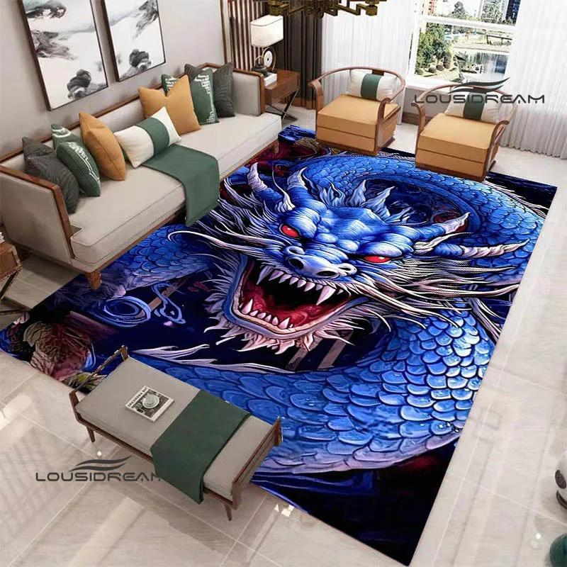 3D Retro dragon printed carpet kitchen mats Non -slip carpet outdoor carpets area rug bedroom decor birthday gift