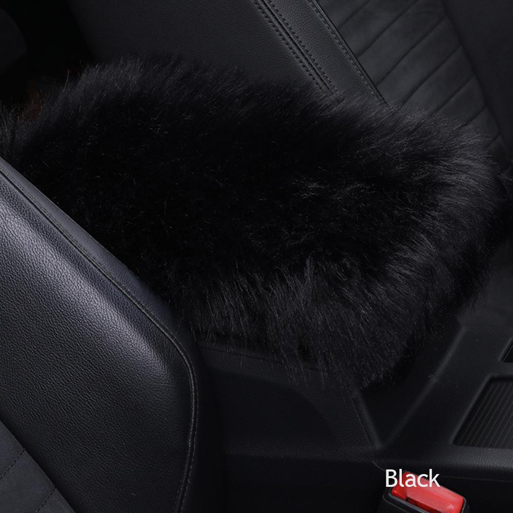 Faux Fur Car Plush Armrest Cover Auto Center Arm Rest Console Pad Wool Cushion Protector Universal Auto Car Interior Accessories