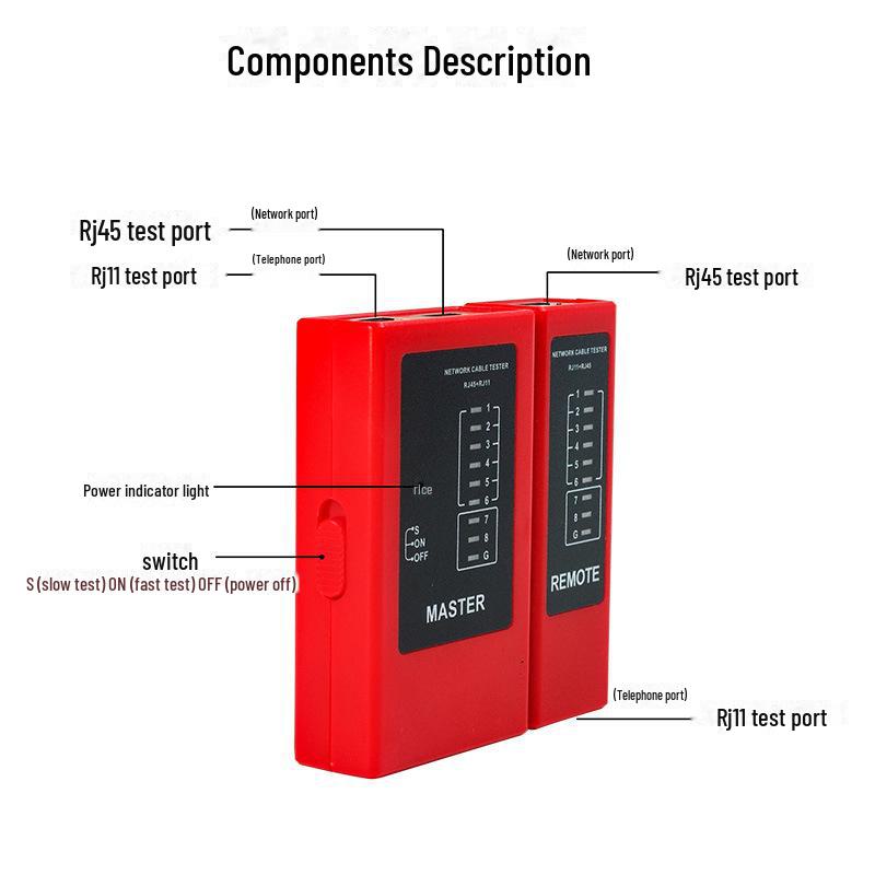 Multi-Function RJ45 Network Cable Tester with Signal Detector