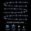 Black 30th Birthday Garland Black 30 Circle Dot Twinkle Star Streamer Hanging Bunting Banner Backdrop for Him/Her 30 Years Old Birthday Party