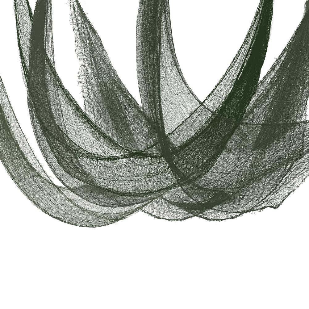 

Halloween Scene Setting Cloth Vintage Horror Theme Gauze Tattered Fabric Reusable Cobweb DIY Scary Atmosphere Ghost Haunt/Bar/Party Decoration темно-зеленого