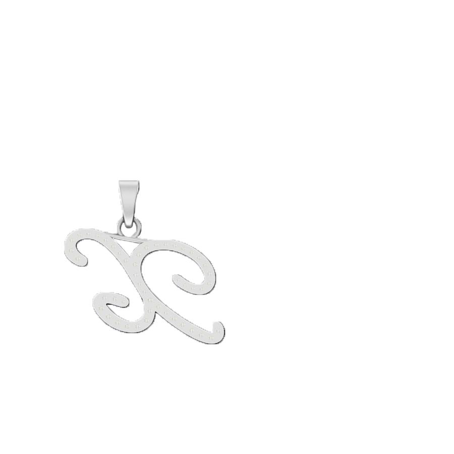 Charming Alphabet Elegant Pendant Initial Letter X Simple Exquisite Love Heart Necklace Fashion DIY