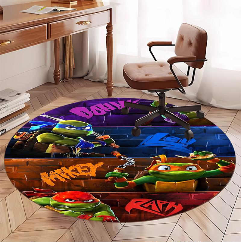 Gamer Pattern Round Rug, Indoor/Outdoor Mat, for Picnic, Gameroom, Bedroom, Office, Living Room, Home Decor Carpet, Birthday Gift