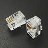 4P4C RJ9 Telephone Handset Connector 4-Core Audio Connector 4-wire Plug Gold-Plated Copper Chip Crystal Heads 50pcs 100pcs