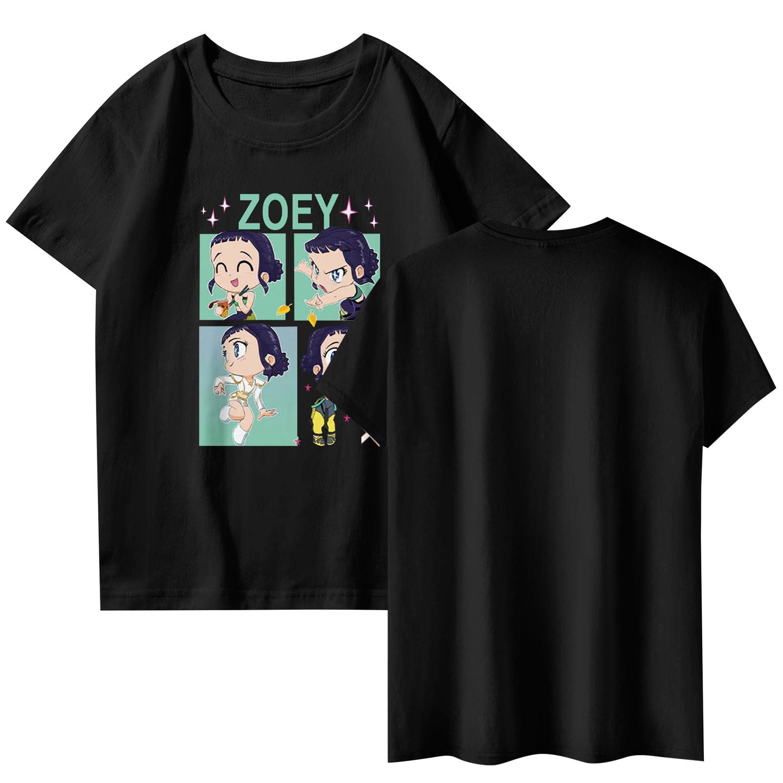 

Модная рабочая одежда с коротким рукавом и круглым вырезом, принтованные топы для женщин, летние топы L чёрный