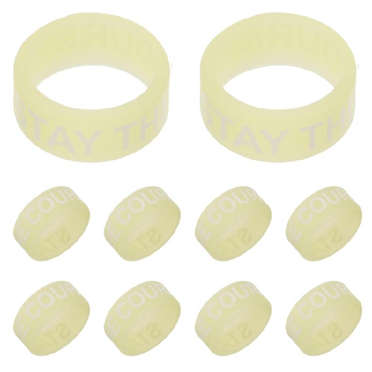 

10Pcs Drumstick Rings Drum Stick Control Clip Finger Rings Practice Tip Rings жовтий