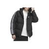 Adidas Puffy Sleeve Stripe Side Warm-Up Hooded Down Jacket Men Outerwear Black IT8732