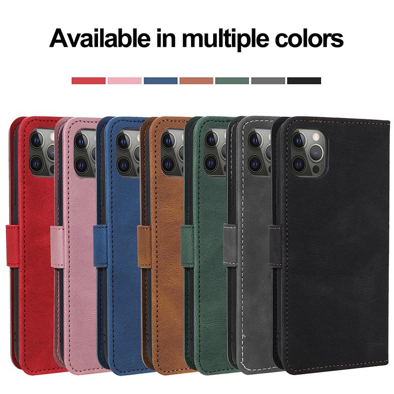 New Flip Leather Wallet Case for Samsung S23 S22 S21 S20 Ultra Plus Note 20 Ultra A13 A53 A14 A54 A15/iPhone 15 14 Plus 13 12 11 Pro Max X XR XS MAX