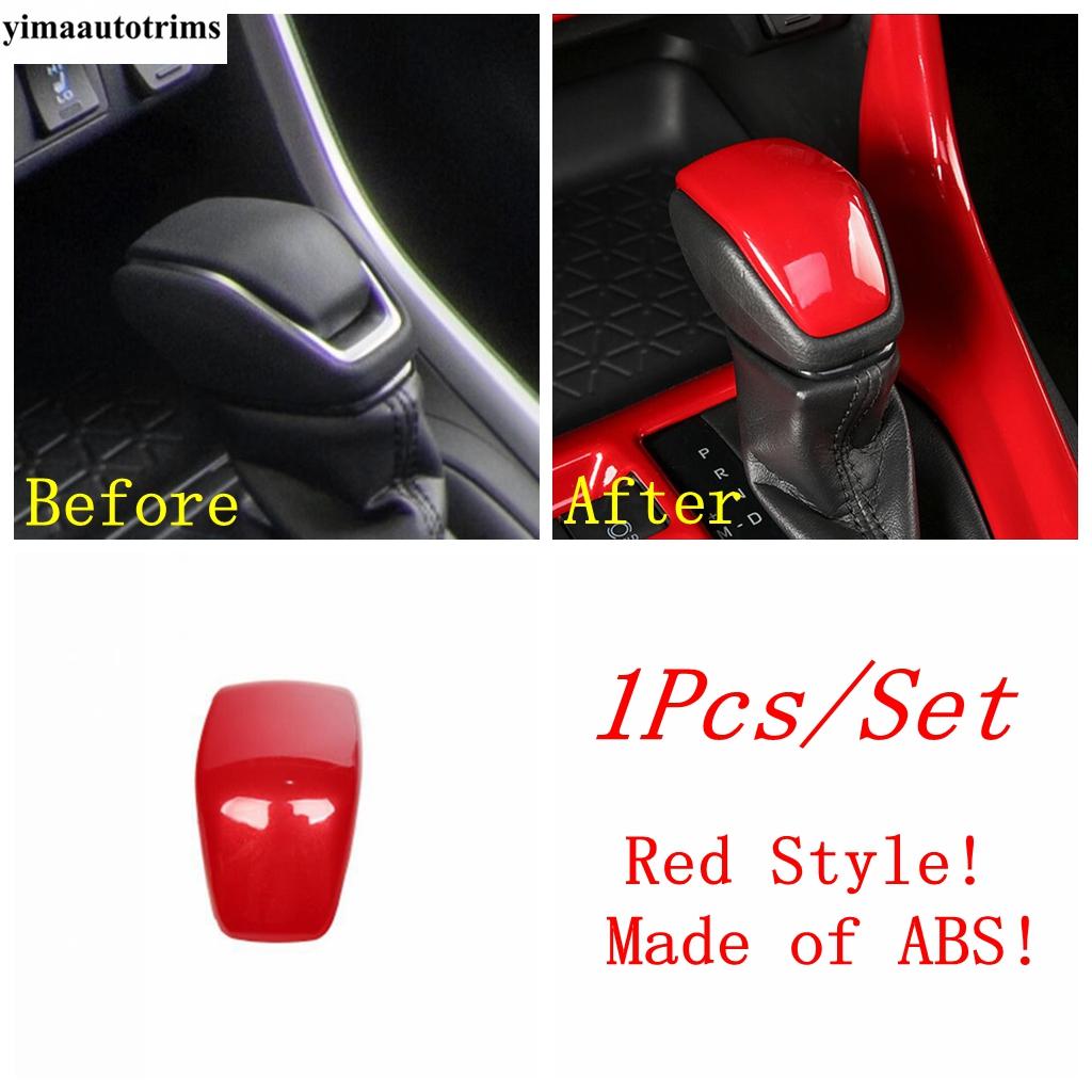 Car Gear Shift Knob Gear Head Cover Trim For Toyota RAV4      2024 RAV 4 XA50 Hybrid ABS Carbon Accessories