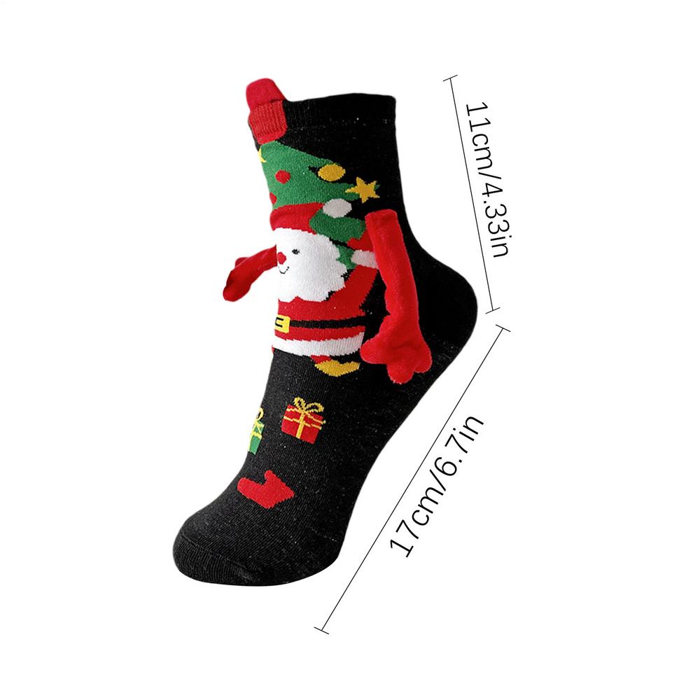 Weihnachten Hand in Hand Socken Lustiges Paar Magnetische Socken Hand Halten Lustige Socken Magnetisches Paar Socken Winter Baumwollsocken