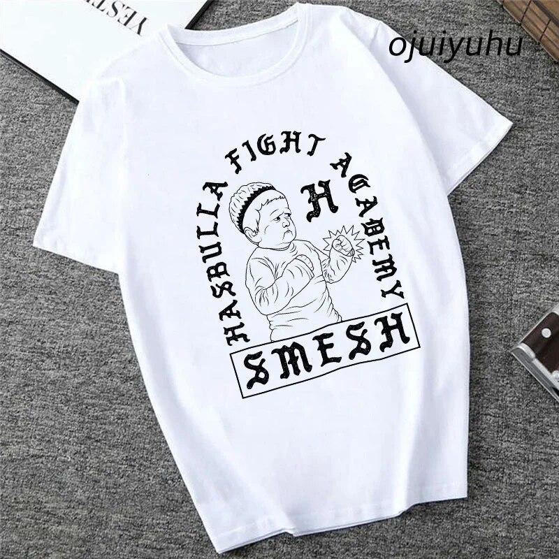 Team Hasbulla Shirt 2024 Damen Kawaii Grafik Hasbulla T-Shirt Unisex Grunge Lustiges Cartoon T-Shirt Mode Niedliche Oberteile Unisex 90er