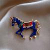 Elegant Unicorn Brooch: Fashionable Gold Pony Pin for Jackets and Accessories