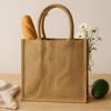 Jute Shopping Bag With Bottle Holders, Large Reusable