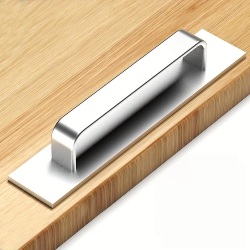 Self-Stick Adhesive Cabinet Handles,Entrance Door Handle,No-Drilling Easy Installation for Kitchen Cabinet Door Window Drawer