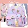 Trendy Kids Backpack In Various Colors Featuring Cute Bunny And Bear Graphics For School