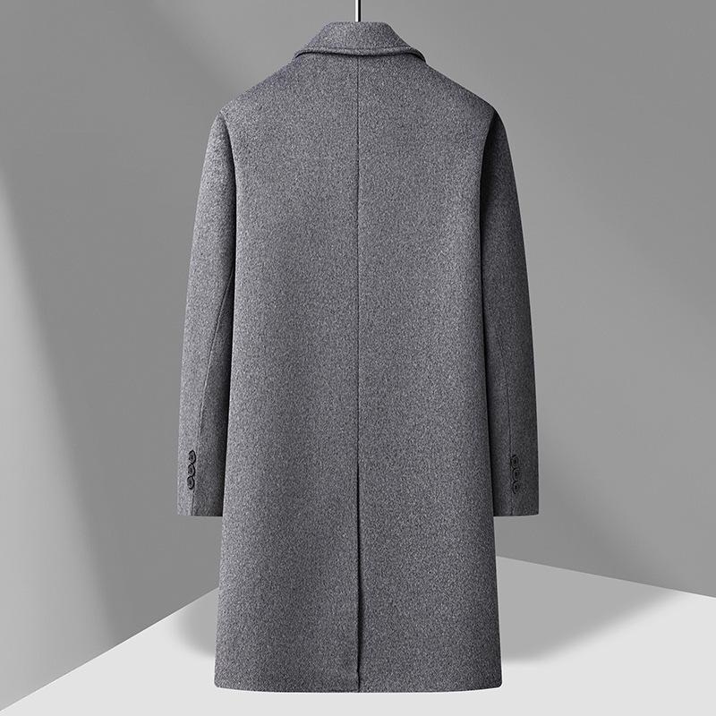 2025 Men's Mid-Length Double-Breasted Wool Cashmere Coat