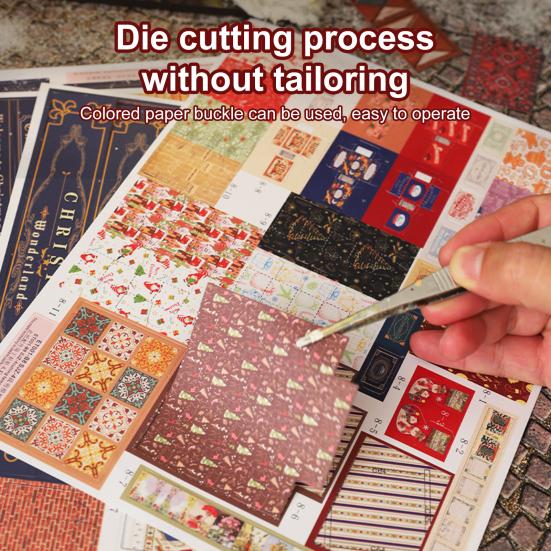 DIY Christmas Miniature House Kit LED Mini House Craft Toy with Furniture