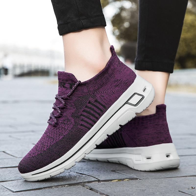 

Fashion Casual Sneakers Platform Mesh Outdoor Walking Men s Lace Up Breathable Casual Jogging Vulcanized Shoes Women Tenis Masculino 46 фиолетовый