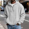 Mokaloha Men's Casual Solid Color  Zipper Long Sleeve Hooded Sweatshirt, Everyday Zipper Casual Long Sleeve T-Shirt