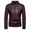 Korean Style Men's Autumn/Winter Leather Stand Collar Jacket - High Quality Fashion Coat