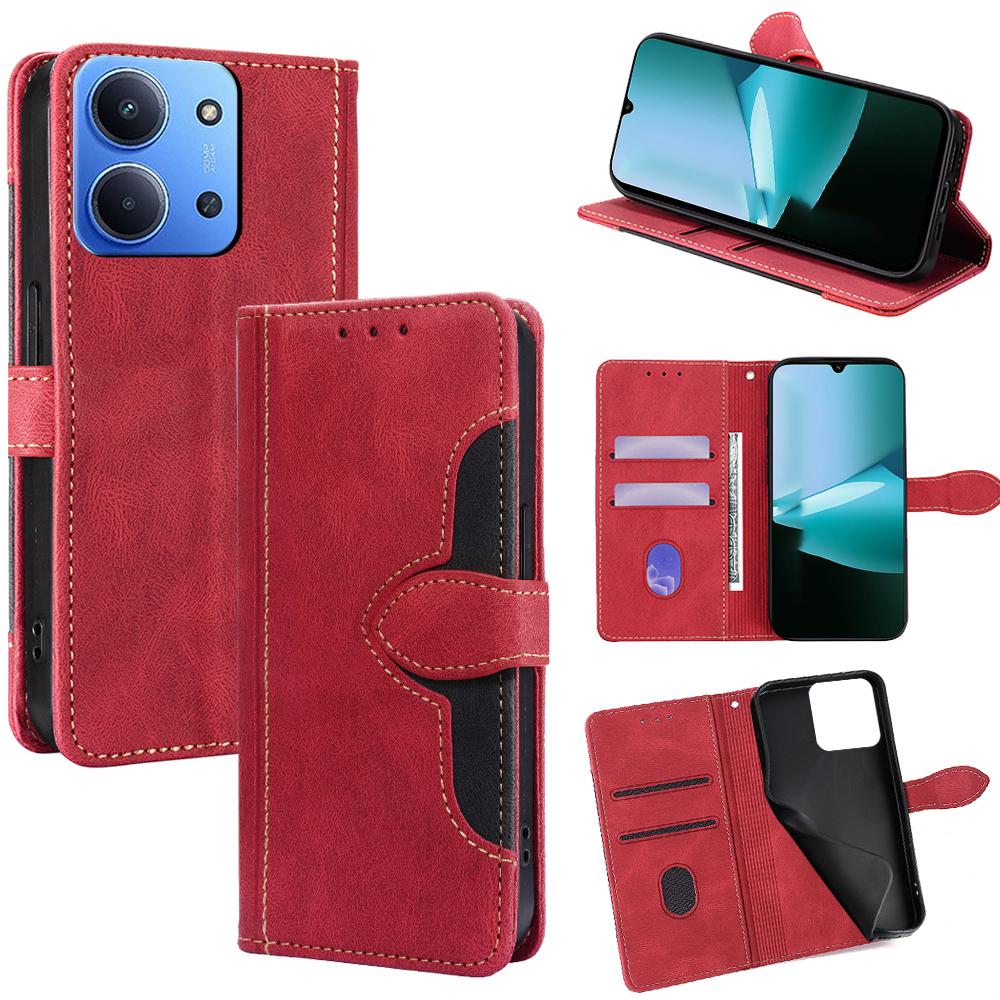 Leather Case for Xiaomi Redmi 15C 4G (EU) (173mm)/15C 5G (EU) (173mm)/Poco C85 4G (173mm) Wallet Phone Cover with Straw Hat Magnetic Clasp