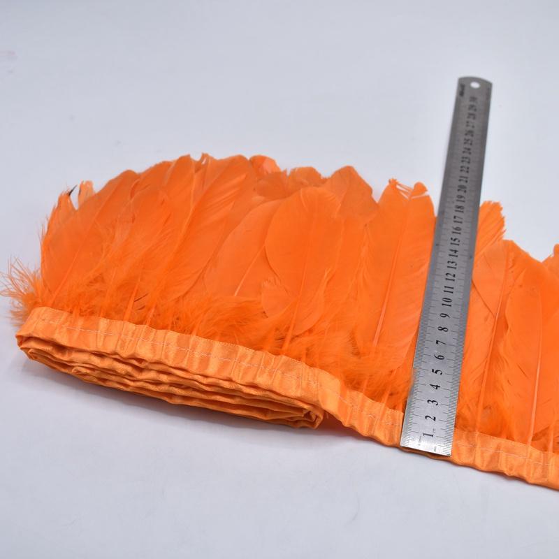 10Meters/lot Natural Goose Feathers Trimmings Fringe for Needlework Sewing Clothing Plume 15-20cm DIY Wedding Feather Decorative