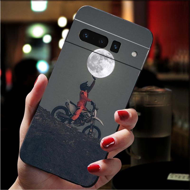 Moto Cross Motorcycle Sports Phone Case for Google Pixel 7 Pro 7 6A 6 Pro 5A 4A 3A Pixel 4 XL Pixel 5 6 4 3 XL 3A XL 2 XL Funda