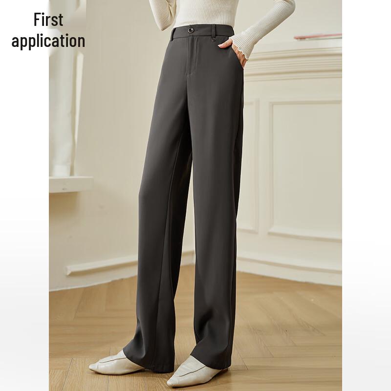 Dámské ležérní kalhoty s vysokým pasem a rovnými nohavicemi