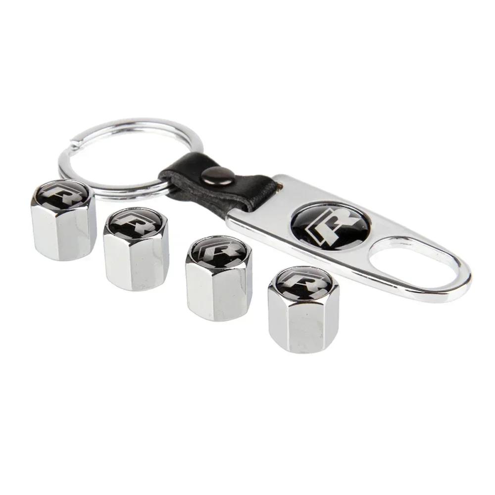 2026 Heiß Für Volkswagen VW Auto Rad Reifen Ventil Kappe Schlüsselanhänger für Volkswagen GTI S Racing Rline Logo Polo Golf Passat Touran Bo