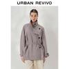 UR 2025 Fall Women's Stand-Collar Belted Loose Jacket