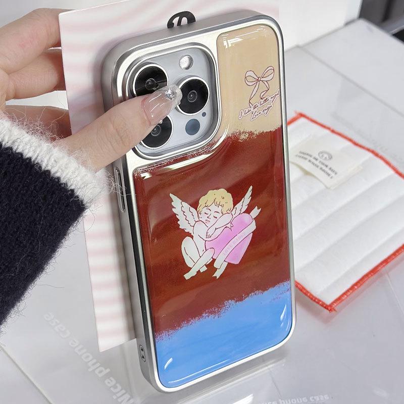 Zhitai Electroplated Silver Edge Phone Case for iPhone 16/15 Pro, Apple 14, 13/12, and Huawei P70.