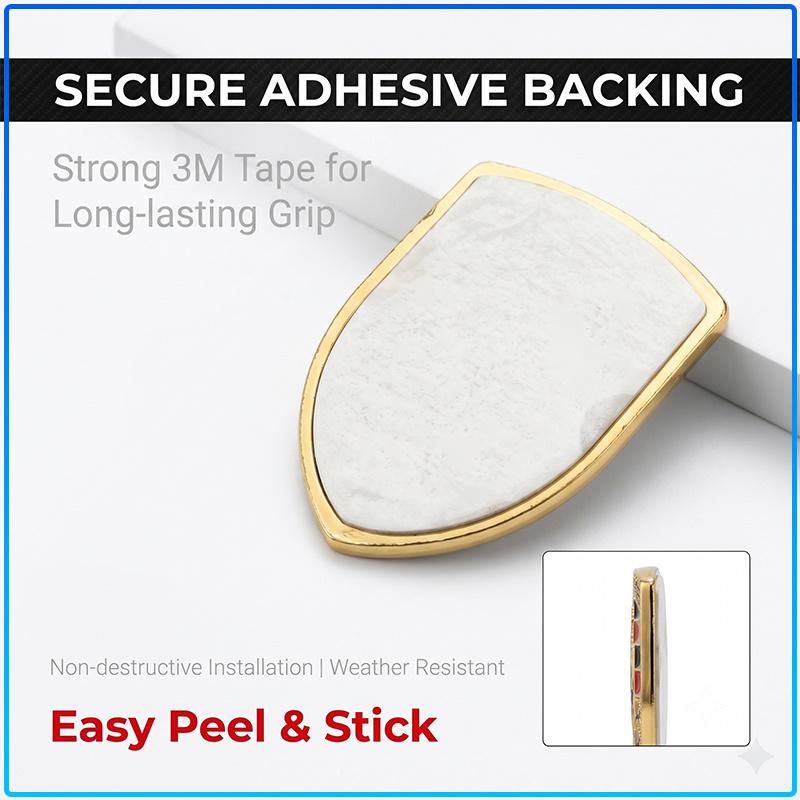 1Pcs Metal Texture Porsche Shield Badge Waterproof Anti-Fade Decor Sticker Fit All Porsche Sedan SUV Sports Car Interior Modification