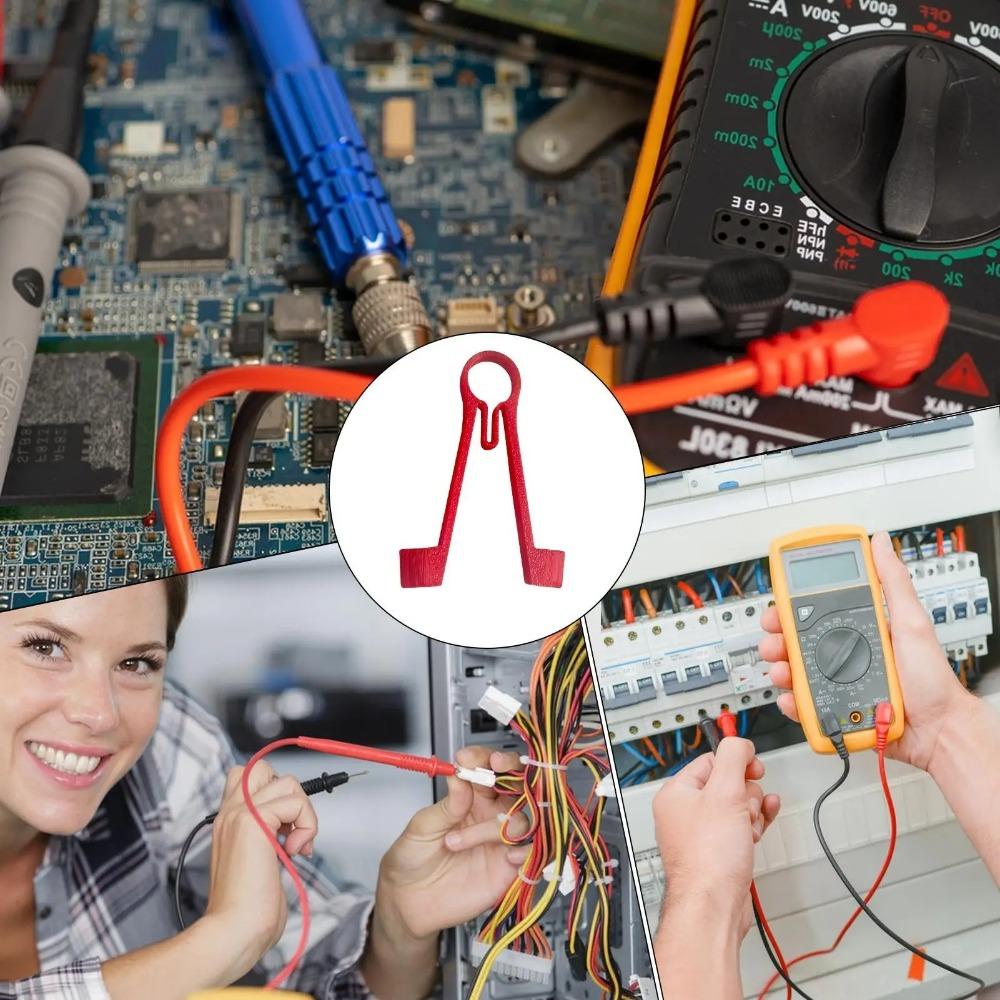 One-Handed Multimeter Probe Holder Calibration Ergonomic Meter Probes Clip Clampings Adjustable One-Handed Multimeter Aid