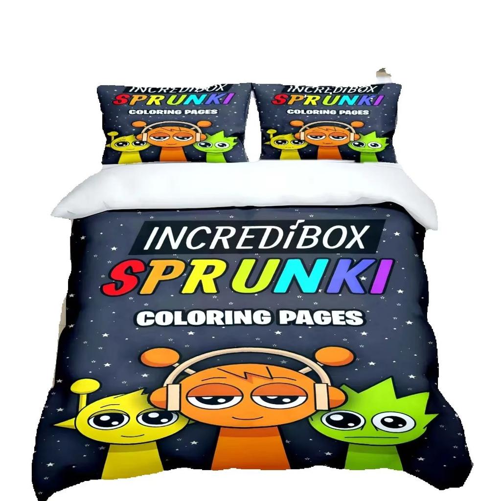 2026 NEW Teens Gifts Duvet Cover Set Game Sprunki Cartoon Bedding Set Quilt Cover Skin-friendly and Breathable for Bedroom Home