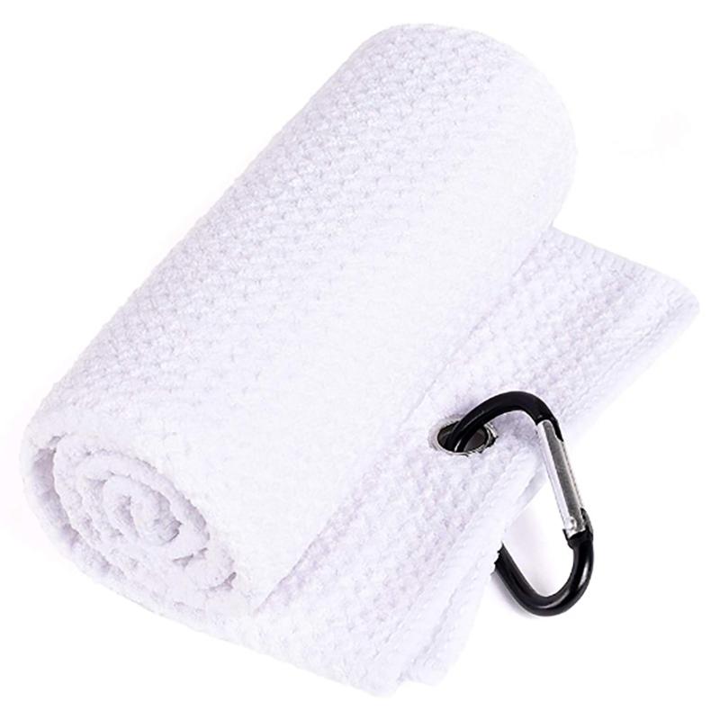 Golf Towel Microfibers Fabric Golf Towel Cleanings Wipe Cloth with Buckle Hook
